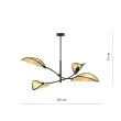 EMIBIG 1108/4 LAMPA SUFITOWA LOTUS 4 BLACK/RATTAN