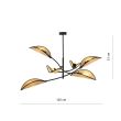 EMIBIG 1108/6 LAMPA SUFITOWA LOTUS 6 BLACK/RATTAN