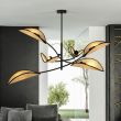 EMIBIG 1108/6 LAMPA SUFITOWA LOTUS 6 BLACK/RATTAN