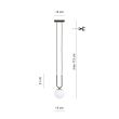 EMIBIG 1112/1 LAMPA WISZĄCA GLAM 1 BLACK/OPAL