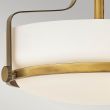 ELSTEAD Harper HK-HARPER-SFS-HB Small Semi-Flush - Heritage Brass