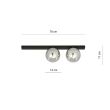EMIBIG 1122/2 LAMPA SUFITOWA FIT 2 BLACK/GRAFIT