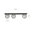 EMIBIG 1122/3 LAMPA SUFITOWA FIT 3 BLACK/GRAFIT