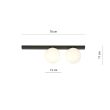 EMIBIG 1124/2 LAMPA SUFITOWA FIT 2 BLACK/OPAL
