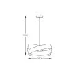 ZUMALINE 1142 LAMPA WISZĄCA TORNADO 50 CM CZARNA/BLACK