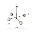 EMIBIG 1167/4 LAMPA SUFITOWA LINEAR 4 BLACK/GRAFIT