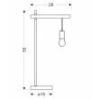 CANDELLUX 41-80042 IZZY LAMPA GABINETOWA 1X60W E27 CZARNY