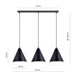 EMIBIG 1270/3 REBEL 3 BLACK/WHITE Lampa wisząca