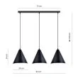 EMIBIG 1270/3 REBEL 3 BLACK/WHITE Lampa wisząca