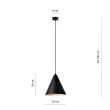 EMIBIG 1271/1 REBEL 1 BLACK/GOLD Lampa wisząca