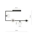 EMIBIG 1289/4 SOMA 4 BL TRANSPARENT Lampa sufitowa