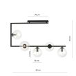 EMIBIG 1289/5 SOMA 5 BL TRANSPARENT Lampa sufitowa