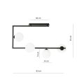 EMIBIG 1291/4 SOMA 4 BL OPAL Lampa sufitowa