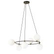 EMIBIG 1295/6 AZURA 6 BL OPAL Lampa wisząca