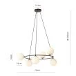 EMIBIG 1295/6 AZURA 6 BL OPAL Lampa wisząca