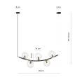 EMIBIG 1296/5 RITZ 5 BL TRANSPARENT Lampa wisząca