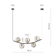 EMIBIG 1297/5 RITZ 5 BL GRAFIT Lampa wisząca