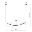 EMIBIG 1298/7 RITZ 7 BL OPAL Lampa wisząca