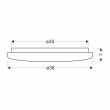 CANDELLUX 13-34236 VICTUS lampa sufitowa plafon 38cm 24W LED 4000K klosz biały