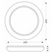 CANDELLUX 13-34243 GILLY lampa sufitowa plafon 38cm 24W LED 4000K klosz biały+chromowy