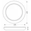 CANDELLUX 13-34243 GILLY lampa sufitowa plafon 38cm 24W LED 4000K klosz biały+chromowy