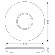 CANDELLUX 13-34250 URAN lampa sufitowa plafon 38cm 24W LED 4000K klosz biały+chromowy