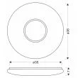 CANDELLUX 13-34250 URAN lampa sufitowa plafon 38cm 24W LED 4000K klosz biały+chromowy