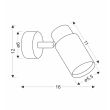 CANDELLUX 91-27702 Claro lampa kinkiet biały 1x15W GU10 klosz biały+drewniany