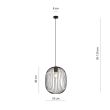 EMIBIG 1304/1 ONYX 1 BL Lampa wisząca