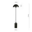 EMIBIG 1307/LP1 KAVA LP1 BLACK Lampa podłogowa