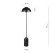 EMIBIG 1307/LP1 KAVA LP1 BLACK Lampa podłogowa