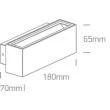 ONE LIGHT 67374A/AN/W Kalentzi kinkiet antracyt LED 3000K 2x6W IP54