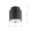 EMIBIG 1310/1 LAMPA SUFITOWA NANO 1 BLACK