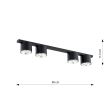 EMIBIG 1310/4 LAMPA SUFITOWA NANO 4 BLACK