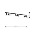 EMIBIG 1312/6 LAMPA SUFITOWA FLASH 6 BLACK