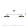 EMIBIG 1318/2 LAMPA SUFITOWA KOBE 2 BLACK