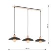 EMIBIG 1318/3 LAMPA WISZĄCA KOBE 3 BLACK