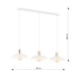 EMIBIG 1321/3 LAMPA WISZĄCA SPIRIT 3 WHITE