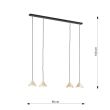 EMIBIG 1329/4 LAMPA WISZĄCA ELIT 4 BL GOLD