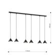 EMIBIG 1330/6 LAMPA WISZĄCA ELIT 6 BLACK