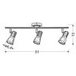 CANDELLUX 93-94769 ARENA LISTWA 3*40W R50 E14 ZŁOTO PATYNA