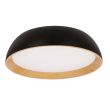 CANDELLUX 14-32805 Calabria lampa sufitowa plafon czarno drewniany 24W LED 40x32 cm klosz biały