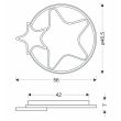 CANDELLUX 14-35752 ASTRE lampa sufit. plafon brązowy+biały 36W LED 3000-6500K klosz biały z pilotem