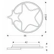 CANDELLUX 14-35752 ASTRE lampa sufit. plafon brązowy+biały 36W LED 3000-6500K klosz biały z pilotem