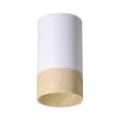 CANDELLUX 2228358 CONTI LAMPA SUFITOWA TUBA 1X15W GU10 5,5/10 BIAŁY+DREWNIANY