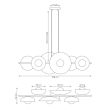 EMIBIG 1482/6 VOLUM 6 BLACK Lampa wisząca