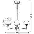CANDELLUX 33-10639 TOGO LAMPA WISZĄCA 3X40W G9 NIKIEL MAT PROMOCJA