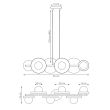 EMIBIG 1487/6 MODEL 6 BL WHITE Lampa wisząca