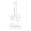 EMIBIG 1493/4 ELEMENTI 4 BL MOKKA Lampa wisząca