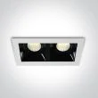 ONE LIGHT 50207B/W/W Abram 2 biały wpust COB LED 3000K 2x6,5W